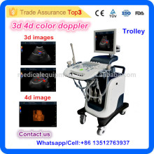 MSLCU24I Trolley 4d scanner numérique à doppler à ultrasons ultramoderne / scanner à ultrasons 4d avec volume porbe